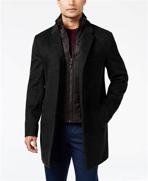 michael kors mens tan jacket|Michael Kors men's overcoat macy's.